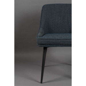 Chaise de salon en tissu Magnus Bleu