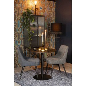 Chaise de salon en tissu Magnus Bleu