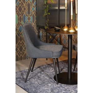 Chaise de salon en tissu Magnus Bleu