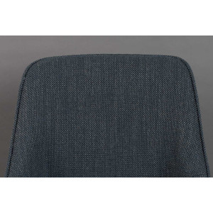 Chaise de salon en tissu Magnus Bleu