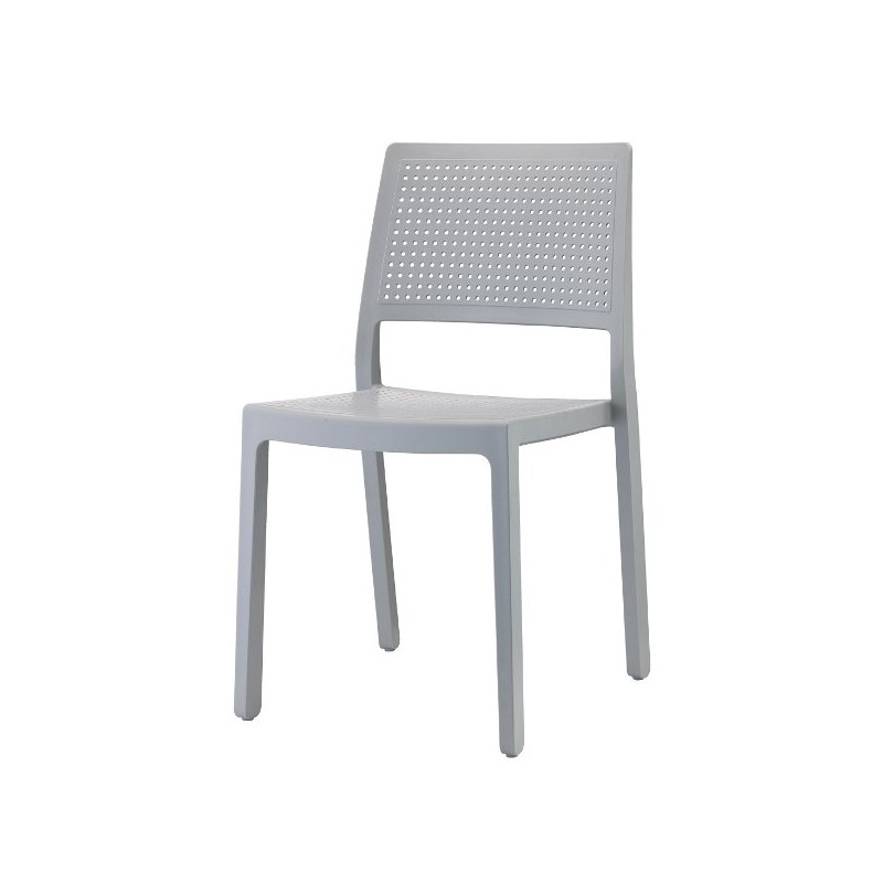 Chaise grise EMI SCAB Design pour jardin ou intérieur