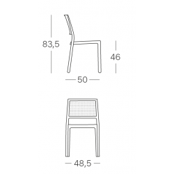 Chaises style italien EMI - lot de 2 - Scab design