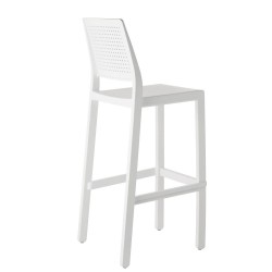 Tabouret blanc style italien EMI H65 cm - Scab design