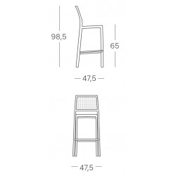 Tabouret de bar style italien EMI H65 cm - Scab design