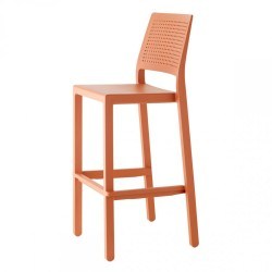 Tabouret rouge terracotta style italien EMI H75 cm - Scab design