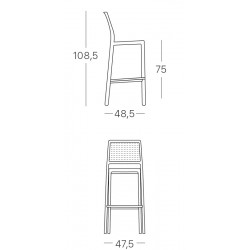 Tabouret de bar style italien EMI H75 cm - Scab design