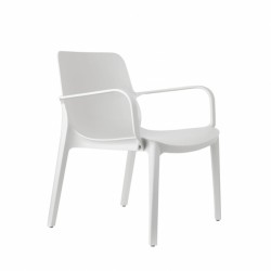 fauteuil de jardin blanc assise large modèle lounge par Scab design