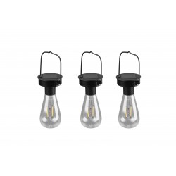 Lot de 3 - Lampe d'ambiance solaire pour jardin Campus