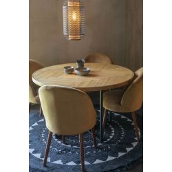 Table de repas ronde en bois Class - Dutchbone