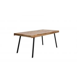 Table de salle à manger SURI teck et acier 180 cm - Boite à design