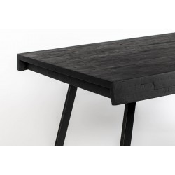 Table de salle à manger SURI teck et acier 220 cm - Boite à design