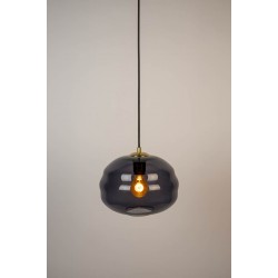 Suspension en verre gris transparent LAUREN M