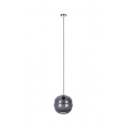 Suspension en verre gris transparent LAUREN L