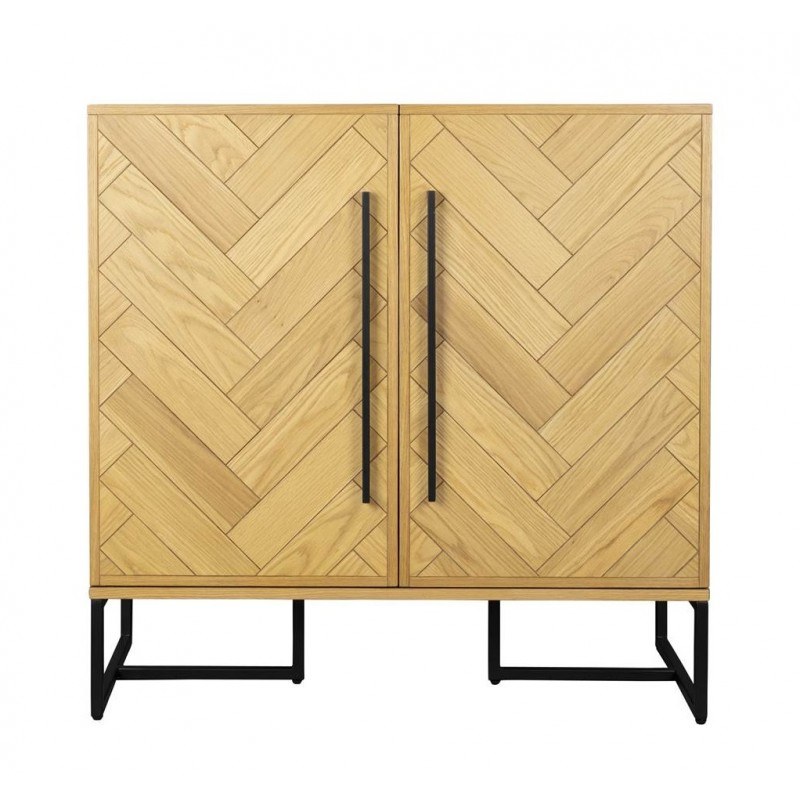 Sublime Vinothèque Lico Dutchbone Armoire à Vin Rangement Bouteilles Rampe  Verres en Bois et Fer 50x50x109cm - L'Héritier du Temps