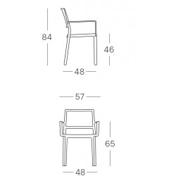 Fauteuil design de jardin Kate Scab design - lot de 4