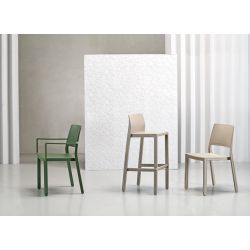 Tabouret de bar design Kate taupe 65H Scab design