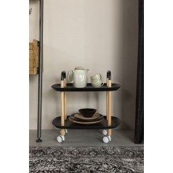 Desserte Cruiser en bois et métal sur roulettes - Boite à design