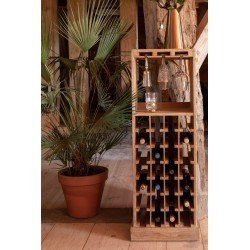 Etagère à bouteilles de vin et verres en bois Claude - Dutchbone