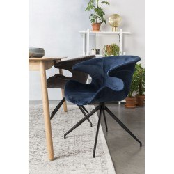 Fauteuil de bureau design revêtement velours Mia – Zuiver