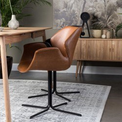 2 Fauteuils design cuir PU Nikki - Zuiver