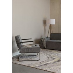 Fauteuil design Ridge Lounge Rib avec accoudoir - Zuiver