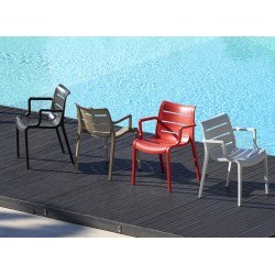 4 Chaises design de jardin SUNSET par Scab design