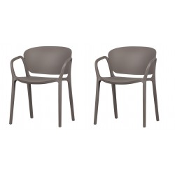 Chaise design en plastique Bent lot de 2 - Woood