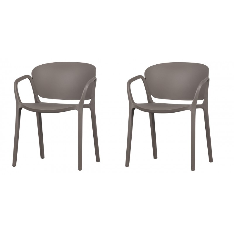 Chaise design en plastique Bent lot de 2 - Woood