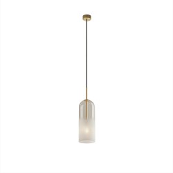 Suspension design Glam en verre 38 cm blanc