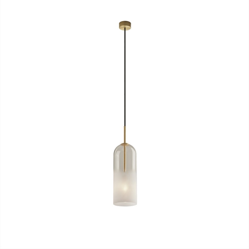 Suspension design Glam en verre 38 cm blanc