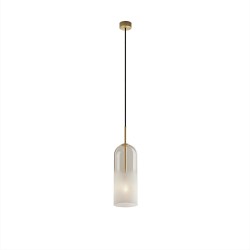 Suspension design Glam en verre 31 cm blanc