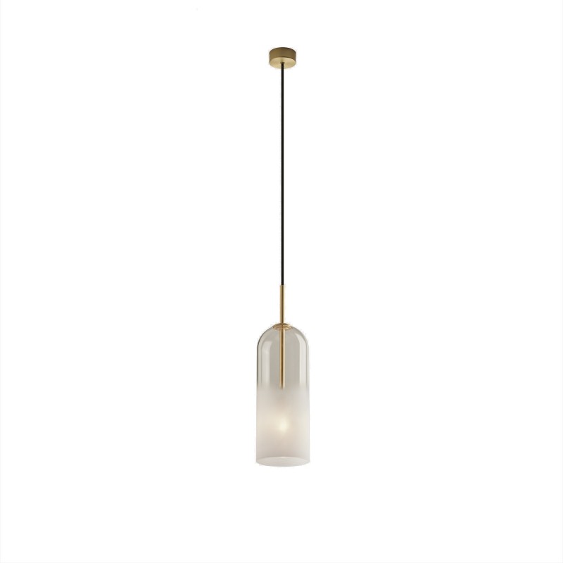 Suspension design Glam en verre 31 cm blanc