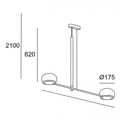 Dimension suspension COCO Leds C4