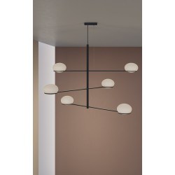 Suspension moderne design 6 lampes COCO