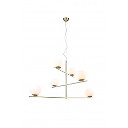 Suspension Pure 6 lampes en verre - Trio OR