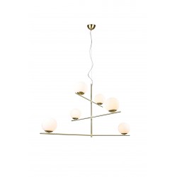 Suspension Pure 6 lampes en verre - Trio OR