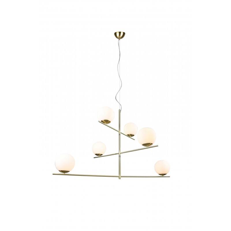 Suspension Pure 6 lampes en verre - Trio OR Suspension Pure 6 lampes en verre - Trio OR