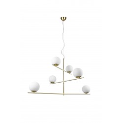 Suspension Pure 6 lampes en verre - Trio OR