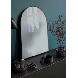 Miroir design 50 cm cadre noir SIMONE