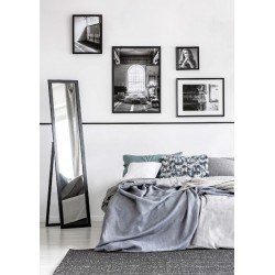 Miroir sur pied noir 160 cm TINA