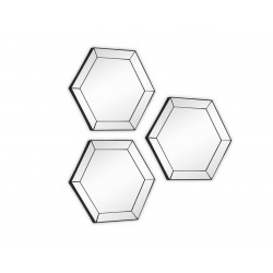 Set de 3 miroirs hexagone vintage ALEXA