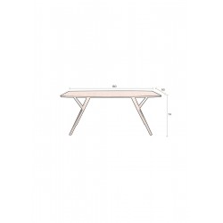 Table de repas 180cm bois Malaya - Dutchbone