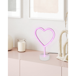 Lampe déco coeur néon led