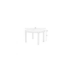 Table de repas - STORM en bois 128 cm Zuiver