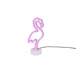 Lampe déco flamant rose néon led