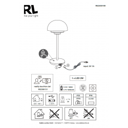 Notice Lampe rechargeable IP44 intérieur/extérieur ELLIOT