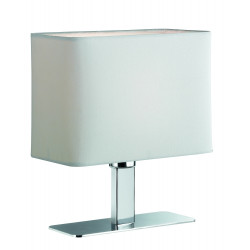 Lampe de table chromée abat jour tissus MING