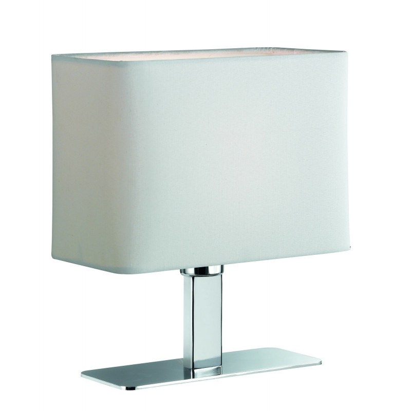 Lampe de table chromée abat jour tissus MING