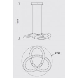 Suspension design Planet 49 cm - Mantra