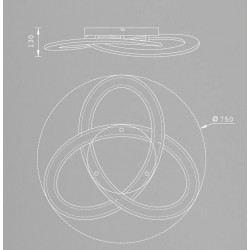 Plafonnier design Planet 75 cm - Mantra
